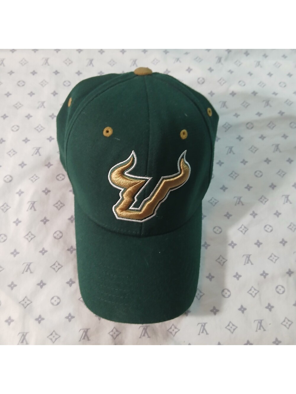 South Florida Bulls Green Strapback Hat Embroidered Logo College Sportswear